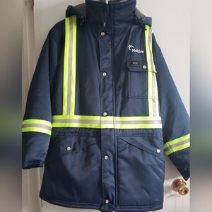 Brand New Helly Hansen Men Safety Navy Jacket with Reflective Stripes
